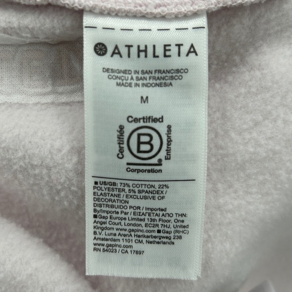 Athleta Women's Forever Fleece Light Pink Sweatpants Joggers Size Medium - Picture 6 of 10